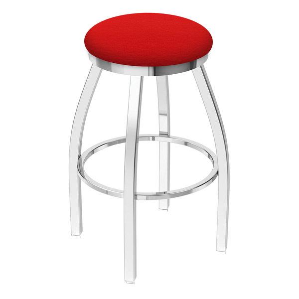 Holland Bar Stool Co 36" Swivel X-Tall Bar Stool, Chrome Finish, Canter Red Seat 80236CH011